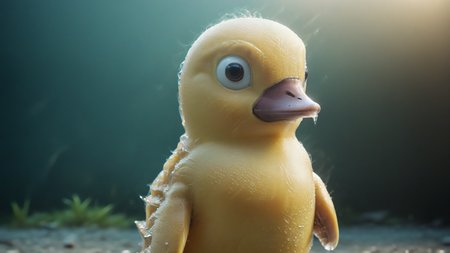 cinematic film still (single:1.6) (realistic:1.1) (psyduck,  Pokemon:1.5) <lora:great_lighting:1>  <lora:Ice:1.2> . shallow depth of field, vignette, highly detailed, high budget, bokeh, cinemascope, moody, epic, gorgeous, film grain, grainy <lora:DetailMaximizer:1> <lora:DrippingCheeseStyle:0.1>