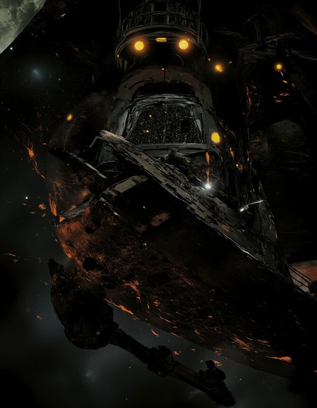 dark sci-fi picture,space horror,space odyssey,, faded colors, masterpiece, best quality, 8k, hyper detailed, best quality, ultra high res, high resolution, detailed, raw, Hollywood Cinematic Film style,epic photography,dramatic light,Kodak film style,,DarkAtmosCE style,,Blade Runner style,,anime style,<lora:Luminous_Shadowscape:0.6>,<lora:Hollywood Cinematic Film style v1:1>,<lora:DarkAtmospheric:0.6>,<lora:Blade Runner style v1:1>,<lora:anime style (Tales of black freighter) v1:1>, Spaceship, lots of wires, lots of glowing lights, lots of radar dishes, Cyberpunk, x synth wave, in orbit of planet, distant future, ineffable, soft lighting, soft shadows, glow, in the style of Ron Walotsky and John Schoenherr and Jim Burns and Moebius and Patrick Woodroffe and Jean Giraud and Kelly Freas and John Berkey and Don Lawrence and Chris Moore and Chris Foss and John Harris and Michael Whelan and Wayne Barlowe. mystical backgrounds, universe exploration, fantasy themes, science fiction characters, and more. Adding depth to the composition. High resolution, high detail.