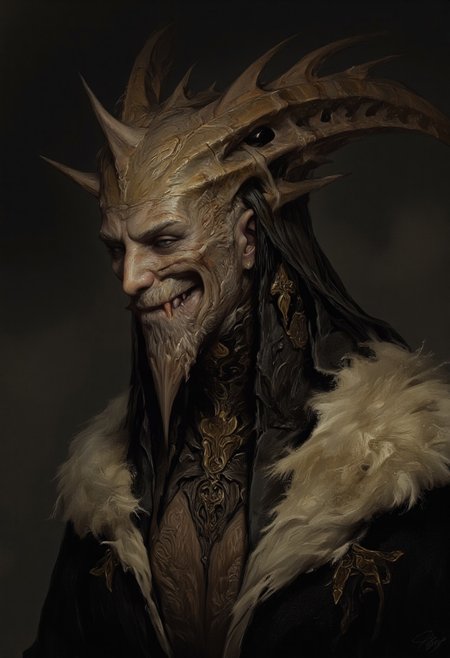 the Mokosh is an ancient, mythical creature, with long fangs, spikes, protruding from its head staring at you with old soulless eyes, skin like engraved stone where every grove tells a story. its presence demands respect  and loyalty, head and shoulder portrait, hyperdetailed, 8k resolution concept art, WLOP, Moebius, H.R. Giger, Royo, muddy, dark colors, minimal lighting, hyperrealism, digital illustration, intricate,( vapor:0.9), dorian cleavenger, brom, hyperrealism, digital illustration, horror, dark environment, (&:0)t  (photography, high-resolution, dynamic, energetic,hyper-realistic, dramatic lighting, shallow depth of field.)