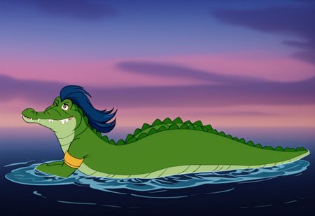Tick Tock crocodile,fat,giant,male animal, crocodile open large mouth ,green skin, blue eyes, Tick Tock the crocodile is giant and very huge size,teeth,look viewer,Tick Tock the crocodile swimming in the water,belly exposed
,full body,lying in the water,looking at viewer.
high quality, best quality, ultra-detailed, very aesthetic, illustration, perfect composition, intricate details, absurdres, high res image, masterpiece, vibrant colors, beautiful face, detailed face, 1girl, perfect eyes, detailed eyes), female, wendy marvell, long hair, hair ornament, twintails, brown eyes, blue hair,dark skin, thighs, perfect body, narrow-waisted, wide hips, (Wendy_Marvell, bare shoulders, tattoo, armlet, dress, green dress), (blushing, small smile), parted lips,(smile), smug, one eye closed, head on hand,sitting, full body, barefoot, anklet, Wendy is her little size,Wendy is her lying on stomach in the crocodile stomach
Palm_trees,jungle, tropical,river,tropical_island,Disney.
