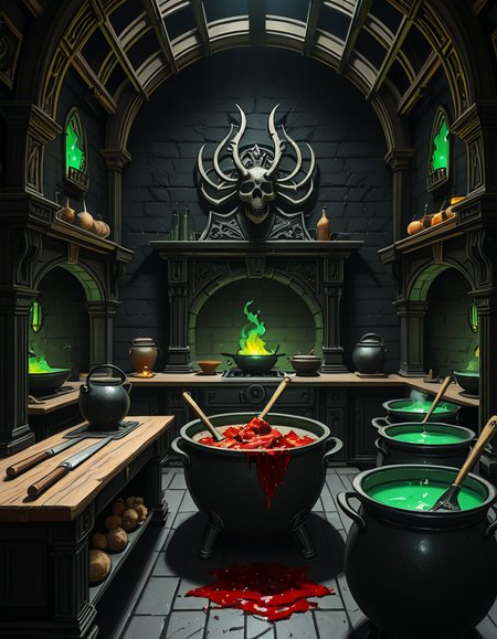 nightmarish kitchen illu