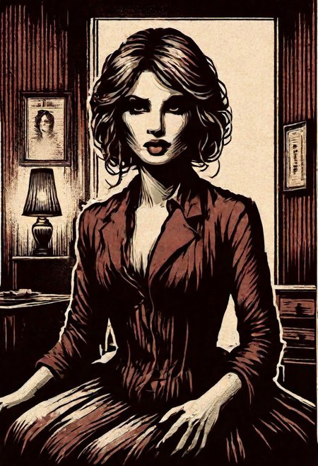 portrait of a brothel madam  <lora:Western_Comic:0> <lora:Western_Comic_Style:0.8>