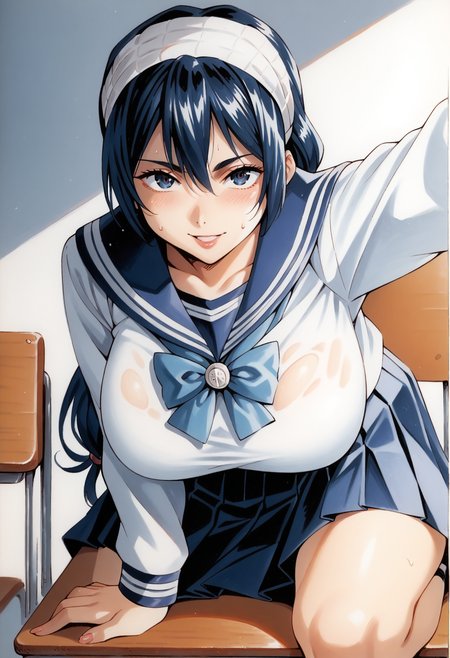 <lora:PONY-ç»-è¤å²åº·ä»:0.8> ,traditional media,score_9,score_8_up,1girl,solo, <lora:riko.pony:0.8>,riko,school uniform, pleated skirt, huge breasts, looking at viewer,, uncensored,<lora:add-detail-xl:1>,<lora:Expressive_H-000001:0.8>