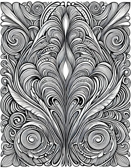 lineartlora, psychedelic, lineart, monochrome, black and white