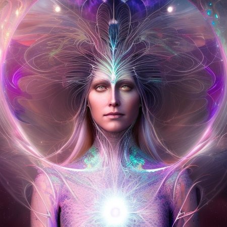 Kavellion , Goddess Gaia with a beautiful dreamscape inside, studio product photography, centered, super highly detailed, professional digital painting, artstation, concept art, smooth, sharp focus, extreme illustration, unreal engine 5, photorealism, beautiful, cinematic, art by artgerm and rutkowski and alphonse mucha and loish and wlop