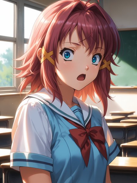 (upper body, solo focus:1.2) <lora:happy_tentacle-asuka-v0.1-000035:1>, ht_asuka, (petite:1.2), <lora:Shed_The_Skin's StS_age_slider_v1_initial_release:-1.25> ( (sarashi :1.1) :1.1) ( , , ( surprised :1.2) , (wavy mouth:0.8) , (looking at viewer:0.6) :1.1) , indoors, ((dawn :0.6), :0.8), ( window :0.9), (furniture:0.9), loaded interior , , , , (european architecture :0.9), classroom , (school uniform:1.2) ( :0.8) score_9, score_8_up, score_7_up, score_6_up, score_5_up, score_4_up, ( [(realistic, photorealistic:1.3):(realistic:1.2):16] [(3d:1.2)::14] :1) <lora:LUUNA's Lunas-NijiJourney-SDXL-B2:0.35>, nijijourney <lora:prgfrg23's Counterfeit-V3.0 Style SDXL_LoRA_Pony Diffusion V6 XL:0.5> <lora:mfcg's mfcgXL:0.12> <lora:reweik's gyokai(himehajime)_PonyXL_style_v01:0.14>