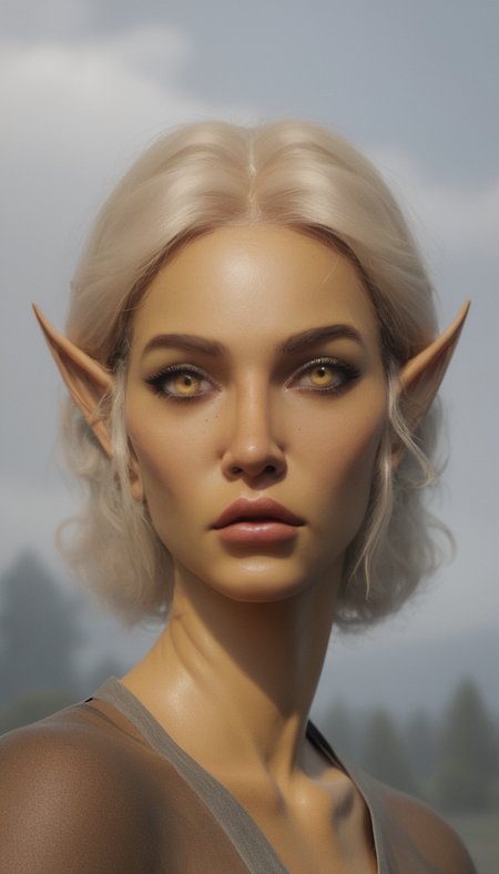 score_9, score_8_up, score_8_up, pinup girl pose, 1girl, a gorgeous high elf mage, altmer, (alien yellow skin), (alien golden skin), short blonde hair, magical elf very large yellow eyes, supermodel look with pronounced sharp cheekbones and narrow sharp long chin, tall, slender, yellow glow, fog, hazy, bright, <lora:RELSM_v1:0.55>, <lora:3th3r34lXLP:0.4> 3th3r34l, ethereal, photo, painting, light rays, in cloud, <lora:EdobESO_XL_v1.0:0.95>, high elf, skyrim altmer, <lora:fantasy_world_pony:0.7>