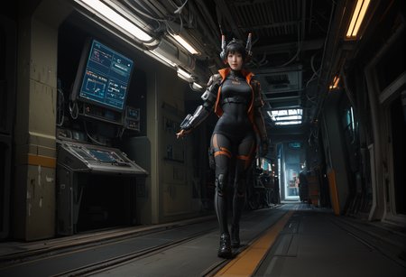 ,ruanyi1324,science fiction,<lora:1324 science fiction_v1_pony:1>, score_9,score_8_up,score_7_up,,8k,1girl,solo,,