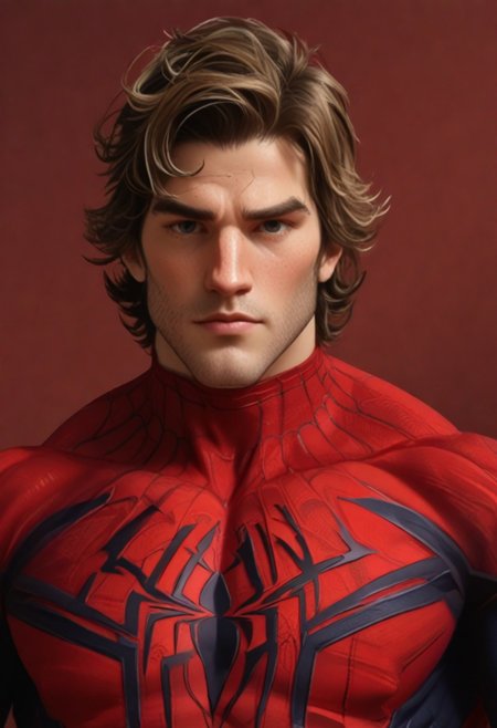 Brown hair
Unmasked spider-man
Torso upper body
Broad shoulders
Fit body
Tall long torso 
 bodysuit, default unmasked, default, muscular, pectorals, skin tight, red bodysuit, blue bodysuit,  hair
Steve rogers
Comic
Ass
Beard facial hair 
Comic
Cosmic