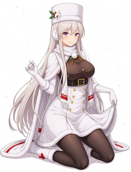 <lora:enterprise_XL_illustrious-noob_v1:1> 1girl, enterprise \(azur lane\),  santa costume, kneeling,, best quality, masterpiece, high quality,  highres, absurdres ,<lora:NoobV065sHyperDmd:1>
