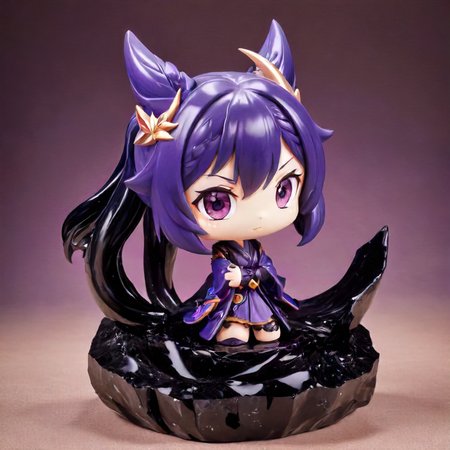 keqing \(genshin impact\) made out of obsidian <lora:Obsidian SDXL:1>    <lora:keqing:1>