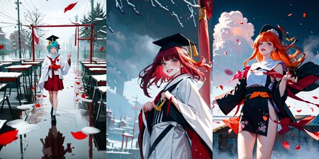 highly insanely detailed, masterpiece, top quality, best quality, highres, 4k, 8k, RAW photo, (very aesthetic, beautiful and aesthetic), 
__lazy-wildcards/subject/costume/graduation_robe/prompts__, 
<lora:gradgown:0.8>, 
(1girl:1.3), solo focus, 
(__lazy-wildcards/char/haircolor__), 
__lazy-wildcards/dataset/background__, 
__lazy-wildcards/subject/moment/random/prompts__âââ