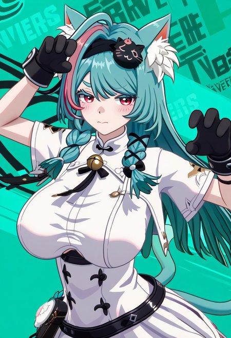 detailed background, shiny skin,
<lora:ntemint.pony:1>
ntemint,
large breasts, 
catpose, 
half-closed eyes,