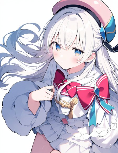 1girl,solo,looking at viewer,simple background,white background,<lora:xikali-000014:1>,xikali,, masterpiece, best quality, very aesthetic, absurdres,newest, incredibly absurdres,