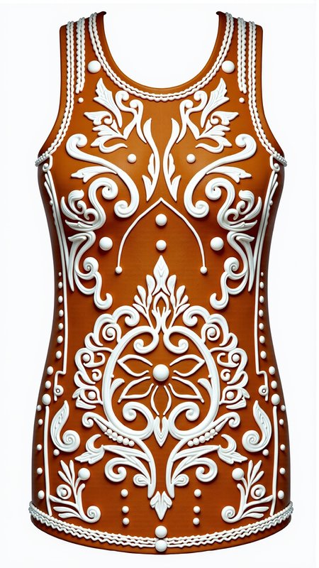 GingerbreadStyle and made entirely out of gingerbread and frosting, a Shirts
<lora:GingerbreadStyleFlux:0.9>