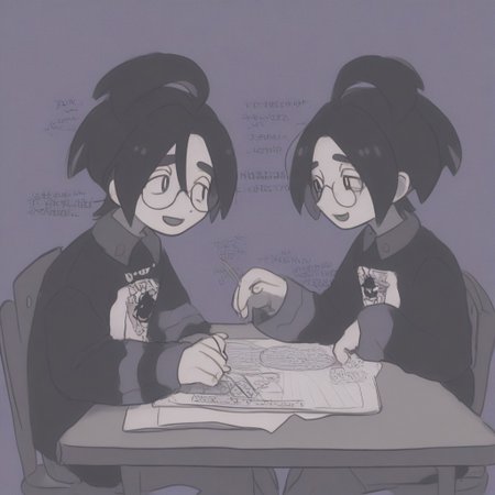 2boys, 1girl, masterpiece, best resolution, 8k, detailed background.
classroom background, chatting with another, chair, table, sitting at table and chatting, playing board games, board game, happy,