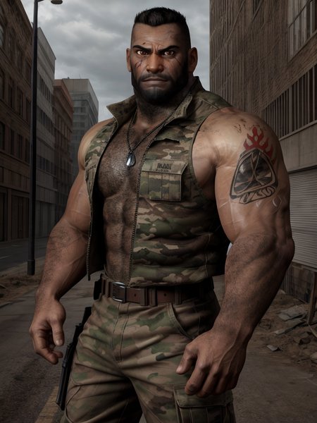 Barret Wallace with Arms