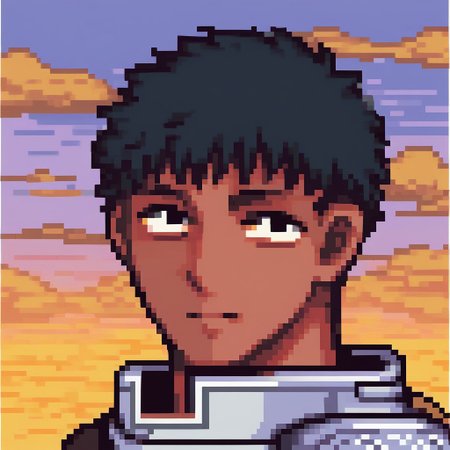 score_9, score_8_up, score_7_up, source_anime BREAK 
, solo, fegbaportraits, portrait, white dungeon meshi,background, portrait,pixel,pixel art,
BREAK 
kabru, kabru original outfit, short hair, black hair, 1boy, male focus, dungeon meshi, dark skin, armor, gauntlets, chainmail
BREAK 
Landscape, Chinese building, orange sky, clouds,