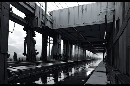highly insanely detailed, masterpiece, top quality, best quality, highres, 4k, 8k, RAW photo, (very aesthetic, beautiful and aesthetic),  
tsutomu nihei,nihei_tsutomu,blame!,blame gakuen!,abara,TNstyle,sidonia_no_kishi,bones,dome,letterboxed,buildings,clouds,walkway,fence,toha heavy industries,drainpipe,cables,tubes,industrial pipes,tentacles,dark sky,black sky,star \(sky\),starry sky,wire,foggy,smoke,mist,steam,lantern,light particles,machinery,concrete walls,metal walls,air conditioner,bridge, 
<lora:blameLora_v10:0.8>, 
(1girl:1.3), 
solo focus, 
light pink background,âââ