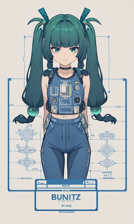 score_9, score_8_up, score_7_up, score_6_up, score_5_up, source_anime,
<lora:Blueprint__Technical_Drawing-pony:0.8>, blu3print, technical drawing, white lines, blueprint, blue theme,
<lora:qingyi.pony:0.9>, qingyi, line art,
