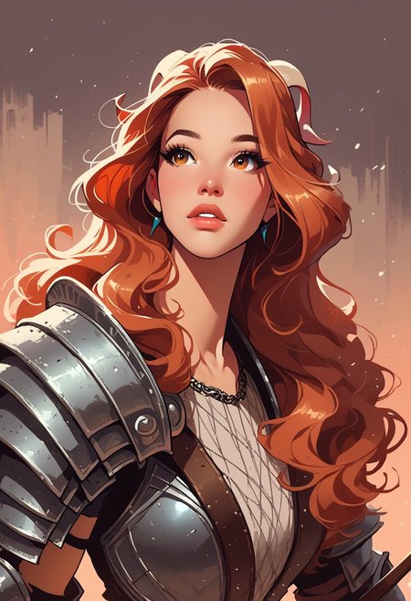 score_9,score_8_up,score_7_up
solo, 1girl, 
parted lips, thick lips, 
horns, long hair, armor, pauldron,