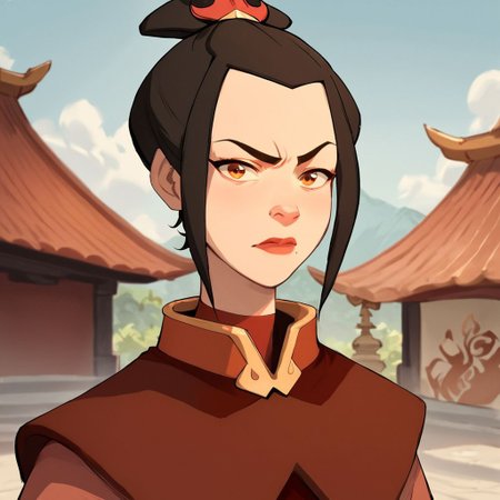 score_9, score_8_up, score_7_up, score_6_up, score_5_up, score_4_up, rating_safe, 1girl, Azula, in a Japanese palace 
, portrait