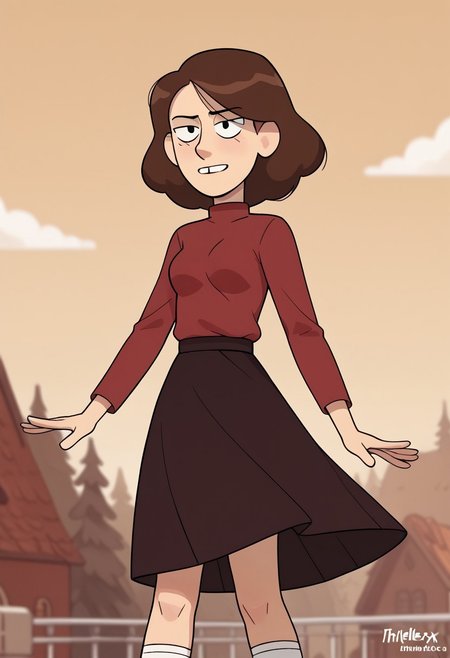 score_9, score_8, score_7, score_6,
triplevexx, solo, CHJohanna, Upskirt, prom dress, 
Action: She is mid-dance, with a look of pure joy