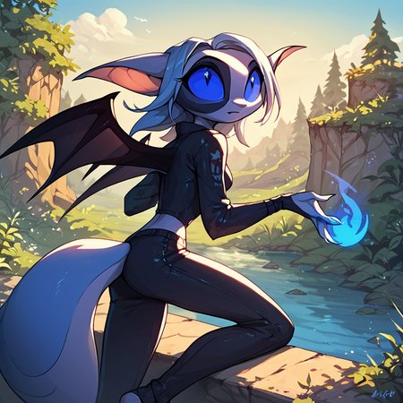 score_9,score_8_up,score_7_up,
wisp,
1girl, bat wings,tail,solo,blue sclera,solo,blue sclera,outside,
 ,<lora:wisp_pony:0.8>,