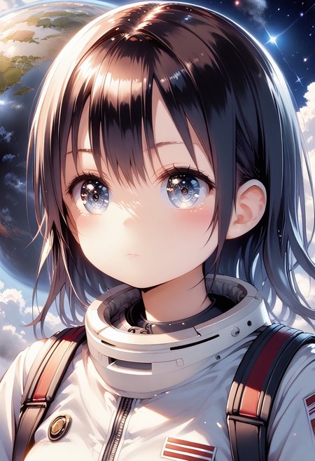 score_9, score_8_up, score_7_up, 1girl,FujisakaLP,high definition eyes, (masterpiece), (best quality), (ultra detailed),(disheveled hair),(illustration), female astronaut j0rd7nj0n3s in space, beautiful face, realistic photo, (portrait), [smoke], [haze], natural lighting, shallow depth of field, photographed on a Canon EOS-1D X Mark III, 50mm lens, F/2.8, (intricately detailed, hyperdetailed), ((RAW color)), sharp focus, HDR, 4k resolution, Cinematic film