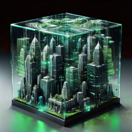 glass cube,  green and black mesh, city skyscrapers made out of mesh , <lora:SDXL_aidmaGlitchStylev1:0.4>,  glitch, artifacts, flickering, <lora:SDXL_mo-000004:1>,  grid structures, mesh, wire, threads, 3d drawings, complex structures, three-dimensional objects,
