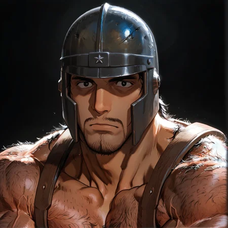 <lora:Imperial_Guard__Arifureta:.7>, Imperial Guard, black eyes, black hair, No beard,, black eyes, helmet, No beard,
(very short hair), male focus, muscular male, bara, mature, (hairy body, hairy, body hair, arm hair, leg hair, hairy body, glossy skin, bara, mature, facial hair, beard, full beard, sideburn, mustache, stubble), facial hair, bara, mature, body hair, aixiwuganda_(20222192), very awa, masterpiece, best quality, absurdres, newest, perfect quality, detailed background, intricate details,<lora:slider_Body Type_alpha1.0_rank4_noxattn_last:2><lora:Anime Summer Days 2 Style SDXL_LoRA_Pony Diffusion V6 XL:.6><lora:merged:.7>, DARK, DARK BACKGROUND, LOW-KEY LIGHTING <lora:slider_cfg_scale_boost:.7><lora:Artist6p:.55>, Artist6p, Artist04p,<lora:slider_il_brightness_slider_d1:-.4><lora:slider_il_contrast_slider_d1:-.25>,<lora:slider_contract_controller_illus01_v1:.3>, <lora:addon_illustriousXLv01_stabilizer_v1.121:.5>,<lora:slider_DarkSlider1.2_alpha1.0_rank16_full_300steps:-.1><lora:Heavenly_Beauty_r1:1>, (heavenlybeauty,)<lora:slider_style_strength_controller_illus01_v1:.25><lora:slider_longlegs-slider-illu-v1:10>