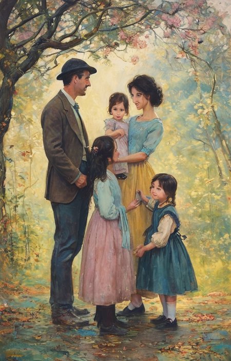 masterpiece,best quality,<lora:tbh144-sdxl:0.7>,portrait of family