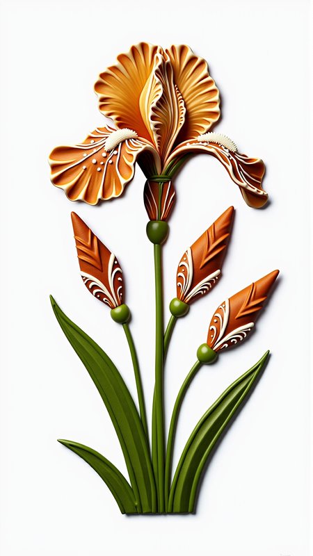GingerbreadStyle and made entirely out of gingerbread and frosting, a Iris
<lora:GingerbreadStyleFlux:0.9>