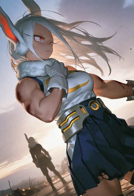 Elden ring painting style,   {monochrome sketch},  artist: stu_dts, pixixv fantasia,artist:rolua n, artist:reoen, artist:yoneyama mai, watercolor painting, sketch painting,masterpiece, best quality, very aesthetic
{Mirko \(boku no hero academia\), Mirko \(Boku no hero academia\),} strong wind,standing menacingly, serious look, looking at another,standing menacingly, torn clothes, injury, destroyed clothes, blood,  gradient eyes, cowboy shot, 
masterpiece, photo background, cinematic light, amazing quality, very aesthetic, dynamic pose, original,  Dutch angle, from side:0.2,