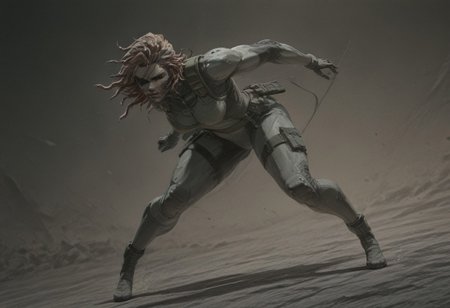 snake_hair, Score_9, score_8_up, score_7_up, 8k, masterpiece, uhd,8k textures,illustriousanime, ultradetailed, award-winning work, absurdres, very aesthetic quality,full body, dynamic pose, dynamic angles, combat, dutch angle, gunshot, enemies:1.2, snake's fighting enemies:1.2,
Solid snake, beard, eyepatch, snake_hair, worm on a string hair, fluffy, multicolored hair, snake,yoji_shinkawa,anime, cyberpunk