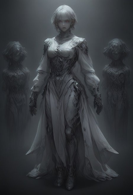 Setting within dark concrete ruins. (RUNNING)
Full body portrait, angry expression, looking at camera,  standing, feet visible, normal human proportions,
man, tall smart person, royal soldier, royal military, regal being,
ornate uniform, (white and gold porcelain royal celestial clothes), holding scifi weapon, mechwear, commando uniform, crystal details in armor, crystal ornate earrings, crystal jewelry, details fractal armor,
((((crystallization of the face)))), teeth made of quartz, ((((eyes made of ulexite)))), hair made of Fanlike acicular-fibrous crystal groups, thin crystal hair, flowing white fractal hair, large perfect eyes, crystal iris, eyes made of crystal, ((white porcelain skin)), (white_skin), glowing clear eyes, celestial eyes,  interweaving techno-anatomical and fractal elements, Ellen Jewett's intricate sculptural craftsmanship, no eyebrow hair,
dynamic lighting highlighting multifaceted textures, cinematic post-processing for an exquisite visual narrative, breathtaking surreal masterpiece,
sci-fi royal palace setting, single source lighting, low light setting, dark room, intense lighting,