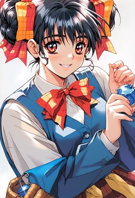 ASCII <lora:pony_xl_narusawa:0.8>,narusawa,score_9,score_8_up,score_7_up,source_anime,1girl, black hair,looking at viewer,school uniform,long sleeves, white sleeves, vest, blue vest, pleated skirt,plaid skirt,socks,loafers,cowboy_shot,smile, school,
masterpiece, best quality,
