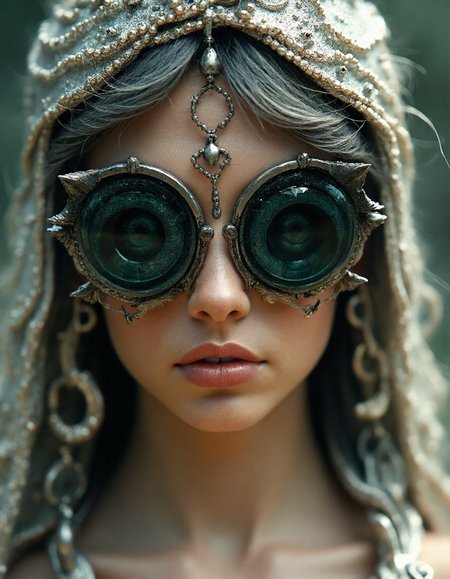 The Scythian goddess of Justice with eyes entirely black, reflecting no light but filled with subtle, swirling motion, <lora:InSaNe_Detail_FLUX-000001:0.7>, <lora:Sinfully_Stylish_.02_for_FLUX:0.7>,  <lora:jj_Flux:1>
