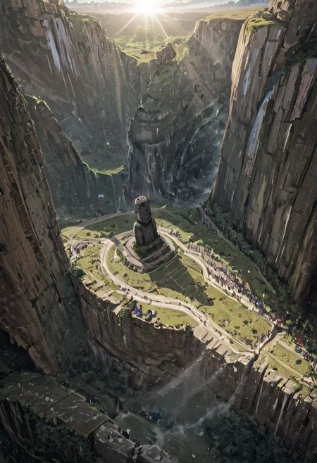 (Moai statue WITH Huge  mecha robots, ON easter island:1.5), 
(Ancient megalithic civilization, Azka Lines, on Easter Island:1.1), (The colonial city of the future, in the mist-filled Grand Canyon, on an unknown Earth-like planet, 2 moon on sky, Spaceship flight connects colonies, waterfulls:1), (Machu Picchu, a mountain settlement, incredibly spectacular:1),  (avant-garde, future, reality, science fiction, photorealistic), White limestone with black granite, fountain, waterfall, landmark, square, path, narrow street, (Large Files, Ultra Realistic, 8K, 16k, FHD, HD, VFX, Perfect, Photography, composition, Architecture Sales Photography, Architecture Competition, Ultra High Resolution, Cinematography, High Resolution Image:1), (dramatic lighting, direct sunlight, ray tracing, clear shadow:1), (real landscape:1), (blurred background:1.0), (urban background, more_details) ,
extremely detailed, industrialbuilding, drdnght machine, spstation, mayamaze, caveruinsAerial