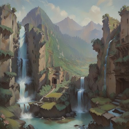 score_9, score_8_up, score_7_up, score_6_up,    ultra detailed, landscape, floating islands, waterfalls
