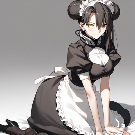 <lora:Takeuchi_Takashi_PonyXL_style_v01:1>
<lora:agent.pony:1>
score_9 , score_8_up , score_7_up , source_anime , 
masterpiece , best quality , ultra-detailed , 
BREAK
agent \(girls' frontline\), maid
1girl , woman , huge breasts , light smile , light blush , ((medusa (fate)):0.5)  , 
long black hair  , maid dress ,  
kneeling