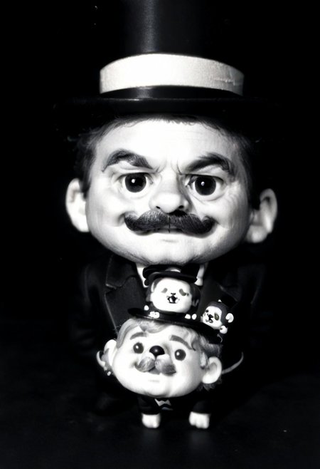 ((((((black and white,chibi)))))),((small man with mustache, top hat, kenbis, chibi, chibi, male only, male, male chibi, monocle, art deco, thick mustache, comically large mustache, handlebar mustache, tiny, multiple men, shrunk, microxl, some little guys,  high angle, from above)), bwMovies, realistic, photo, vintage photo, ((very small man, small man, a small man, a man who is small, a small man)), an unapologetically small human male, black and white, smiling, very happy, euphoric, ecstatic, wonderful small men, large smile, huge smile