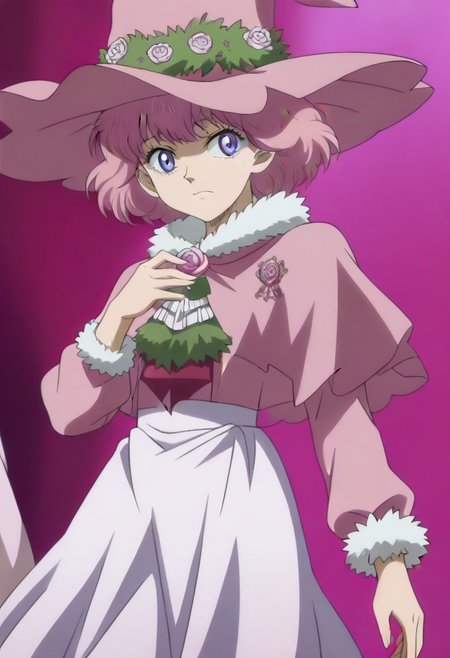 <lora:SlimesDorothy:1>, slimes_dorothyunsworth, pink witch hat, blue eyes with a pink outline, pink hair,,,,,,,,,,,,,,,,,,,,anime coloring, anime screencap, 1girl,Solo ,, anime,,,,official art,Uncensored,Unedited ,,,,,,,,,,,,,,,,,,,,,,,,