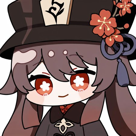 1girl,hu tao \(genshin impact\),genshin impact,brown hair,long hair,symbol-shaped pupils,red eyes,twintails,bangs,hat,hair between eyes,very long hair,flower-shaped pupils,black headwear,breasts
, upper body,chibi, <lora:oldstore_ill_v1:1>,