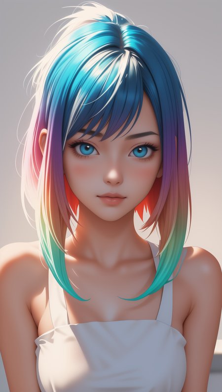 masterpiece, best quality,  1girl,  gradient hair,