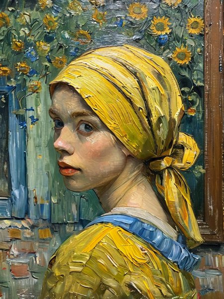 masterpiece,best quality,<lora:tbh122-sdxl:0.9>,portrait of girl,oil painting,style of Vincent van Gogh,