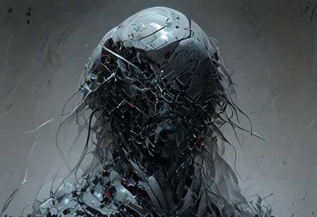 score_9, score_8_up, score_7_up, best quality, robot man, solo, mcnm, tactical helmet, teeth parts, yellow Streamlined tactical armor, armor made of snake scales, snake scales,
snake_hybrid, snake scale patterned, standing, complementary color background, mix of colors psychedelic background,SCLPT, sculpture style,realistic,snake_hybrid.marble skin,armor made of snake scales