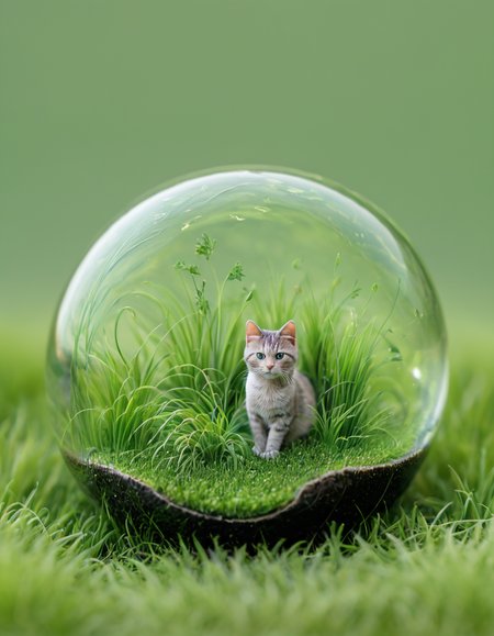 microworldslora, 1cat, tiny grass