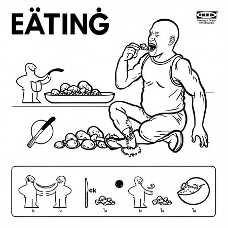 Eating Rocks  <lora:ikea_instructions_xl_v1_5:1>