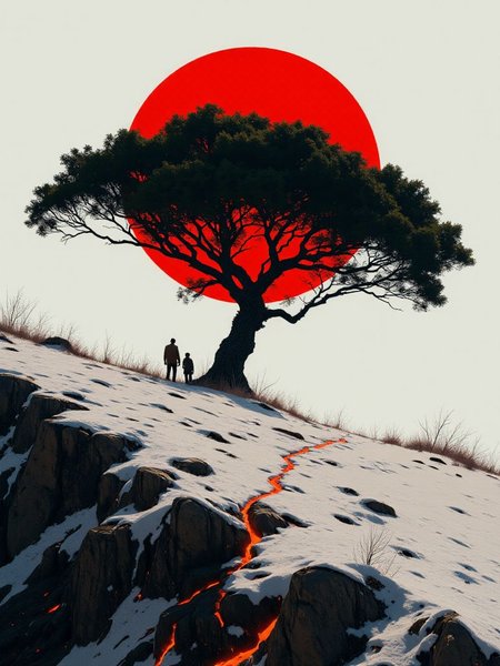 Abstract, white fleecy hill, sprawling black and white tree, red neon disk shining on a white and gray sky, abstract nature, digital art, digital art, ultra detail. mythp0rt, aidmaimageupgrader, aidmaMJ6.1m, detailmaximizer <lora:aidmaImageUpgrader-FLUX-V0.2:1.0> <lora:flux.1_lora_flyway_Epic-detail_v2:0.8> <lora:aidmaMJ6.1_aidmaMJ6.1-FLUX-v0.4:0.6> <lora:mythp0rt_FluxMythP0rtr4itStyle:0.7> <lora:v1v1dr34m:0.8> <lora:Luminous_Shadowscape-000016:0.6>